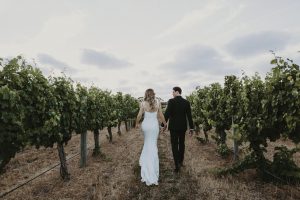 Simple white silk wedding dress Adelaide