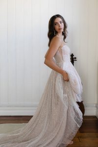 A-line blush beaded wedding dresses Adelaide