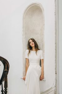 Modern simple wedding dress Alexandra Grecco Adelaide
