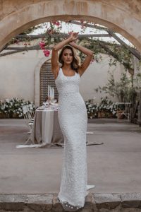 Fully beaded Milano wedding dress by Anna Campbell available in Adelaide