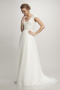 Theia Couture wedding dresses Adelaide Nima gown beaded bodice and tulle skirt