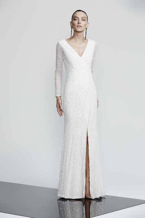 Paola modern wedding dress by Rachel Gilbert available at The Bride Lab in Adelaide