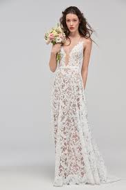 modern lace v neck wedding dress available in Adelaide