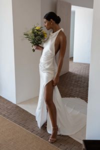 Grace Loves Lace Goldie satin halter neck wedding dresses Adelaide