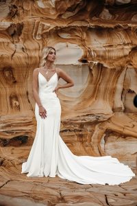 Boho white wedding dress Adelaide